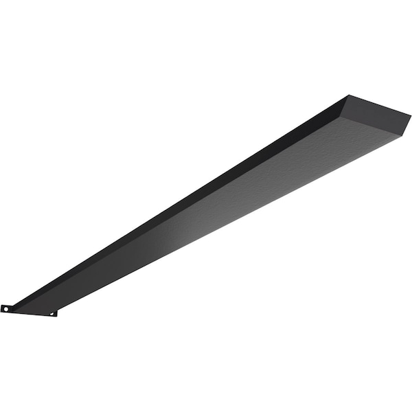 Ekena Millwork 2 1/2"W x 34"D Countertop Island Steel Heavy Duty Bracket w/ Flange, Powder Coated Black BKTM02X34IBPBL - main